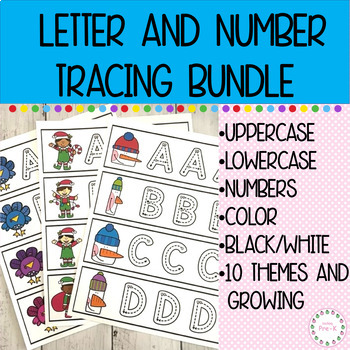 Preview of Letter and Number Tracing Bundle