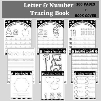 Preview of Letter and Number Tracing Workbook