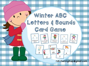 Preview of Letter and Sound Identification Card Game - Winter Version