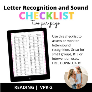 Preview of Letter and Sound Identification Checklist
