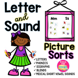 Letter and Sound Picture Sorts - Alphabet, Digraphs, and B