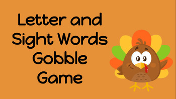 Preview of Letter and sight word identification game