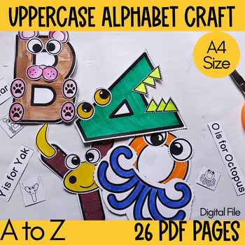 Preview of Preschool one page Letter crafts, Alphabet Toddler activities,Preschool alphabet