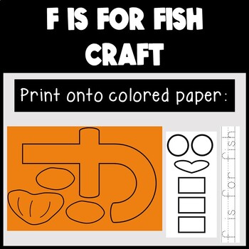 Letter f Craft, F is for fish craft
