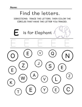 Letter finding game Tracing uppercase letters, alphabet by Hello Cute bears