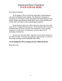 Letter for Recruiting Band Students (Elementary Edition)