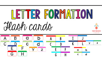Preview of Letter formation | Uppercase and lowercase alphabet flashcards