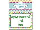 Letter formation cards (Uppercase) - Colored Owls Theme
