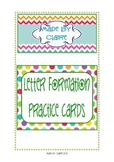 Letter formation practice cards