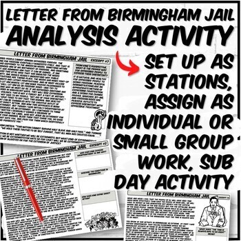 Preview of Letter from Birmingham Jail Analysis (Digital & Paper) & Hexagonal Thinking