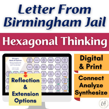 Preview of Letter from Birmingham Jail by Martin Luther King Hexagonal Thinking Activity