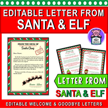 Letter from Elf and Editable Letter from Santa - Christmas Letter Bundle