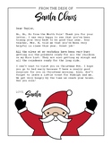 Letter from Santa - Editable! (Plus Santa Stationery)