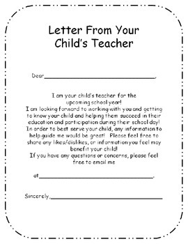 32+ Letter From Student Teacher To Parents