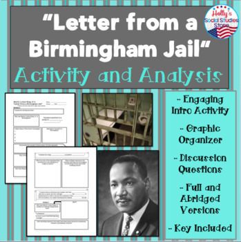 Preview of Letter from a Birmingham Jail- Activity and Graphic Organizer (AP® Government)
