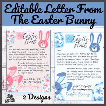 Preview of Letter from the Easter Bunny - Freebie Easter Printable