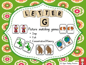 Letter G Picture And Word Matching Games By Ripper Reading Resources