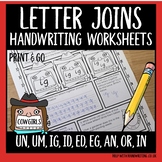 Letter Joins - Cowgirl - un, um, ig, id, ed, eg, an, or, in