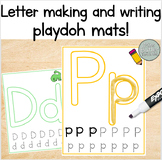 Letter making and letter tracing playdoh mats! Uppercase a