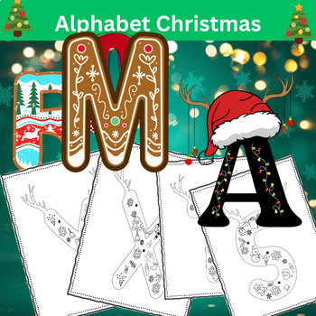 Preview of Letter matching uppercase and lowercase christmas | 26 Coloring Pages