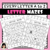 Letter Maze Worksheets