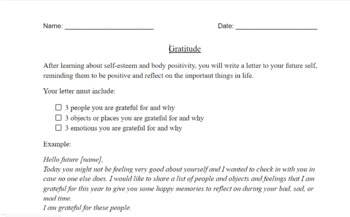 Preview of Letter of Gratitude