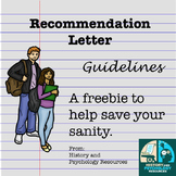 Letter of Recommendation Guidelines, Signup Sheet, and Let