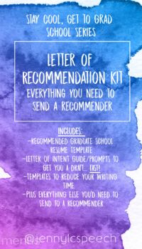 Preview of Letter of Recommendation Kit - Everything You Need To Give Your Recommender