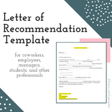 Letter of Recommendation Template