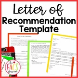 Letter of Recommendation Template | High School | College 