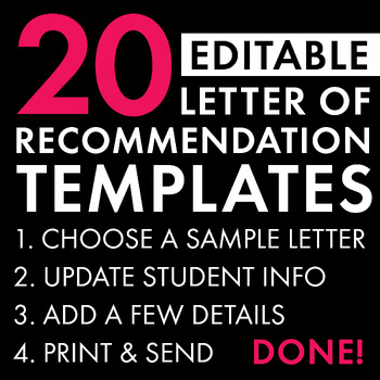 Preview of Letter of Recommendation Templates, College Application Letter Writing Help