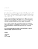 Letter of Recommendation for Paraprofessional