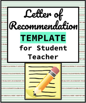 Letter Of Recommendation For Teachers Worksheets Teaching Resources Tpt