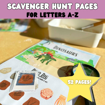 Preview of Letter of The Week | Alphabet Scavenger Hunt Sensory Bin | Preschool Activity