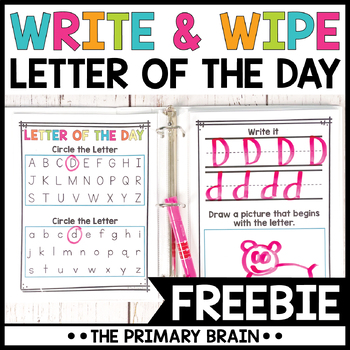 Preview of Letter of the Day Write and Wipe Activities | Letters Names and Sounds Practice