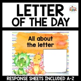 Letter of the Day Posters | Dinosaur Themed