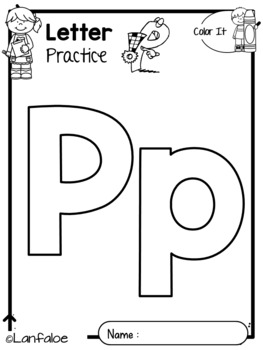 Letter of the Day Practice - Letter P by Lanfaloe | TPT