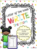 Letter of the Week - 26 Write the Room literacy center activities