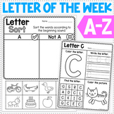 Preview of **Letter of the Week A to Z Bundle | Fun Alphabet Activities