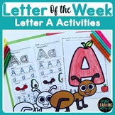 Letter of the Week A Activities | Alphabet A Q Tip Crafts 