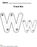 Letter of the Week Activity Packet-Letter Ww
