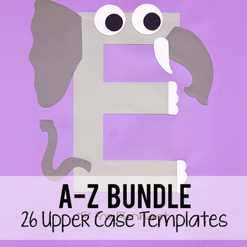 Preview of Alphabet Art Bundle, Upper A-Z