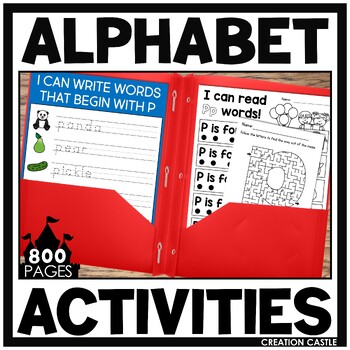 Preview of Letter of the Week Alphabet Bundle with Worksheets and Centers for Kindergarten