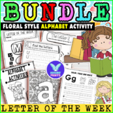 Letter of the Week BUNDLE + Number 0-9 Worksheet Printable