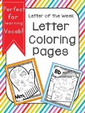 Letter of the Week Coloring Pages