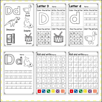 Letter of the Week D - Learn the Alphabet - Alphabet Worksheet | TPT