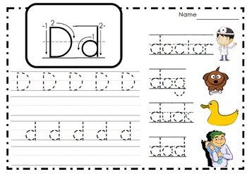 Alphabet Activities Letter Dd by Teaching Products | TpT