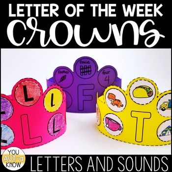 Letter of the Week Differentiated Letter Crowns | TPT