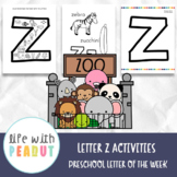 Letter of the Week Easy Preschool Curriculum, Letter Z Act