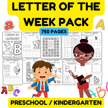 Preview of Preschool and Kindergarten: Letter of the Week Pack